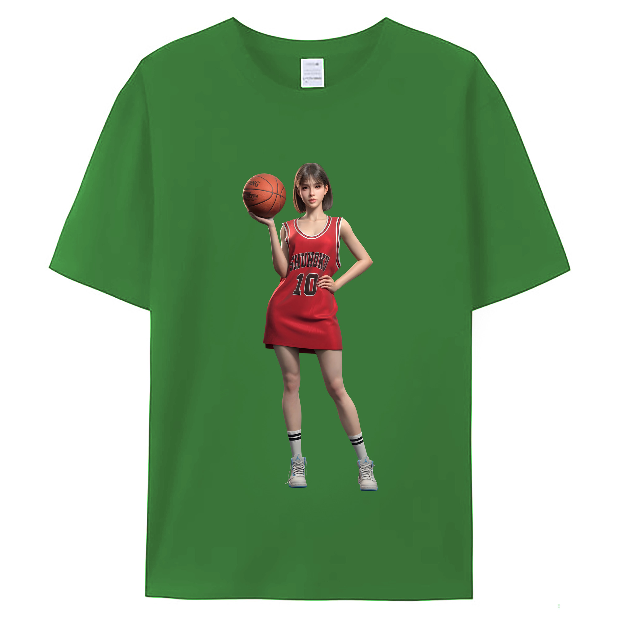 （画像用） SLAM DUNK／スラムダンク レディースカジュアルプリントTシャツ（綿100％）